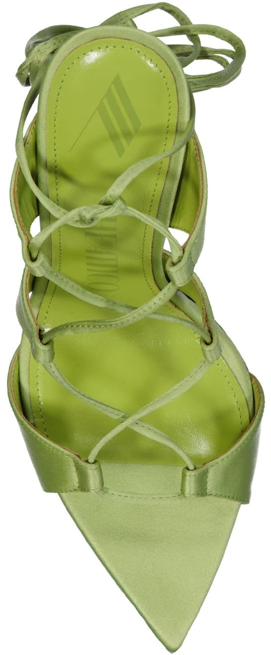 The Attico The Attico Reneè Satin Sandals Groen