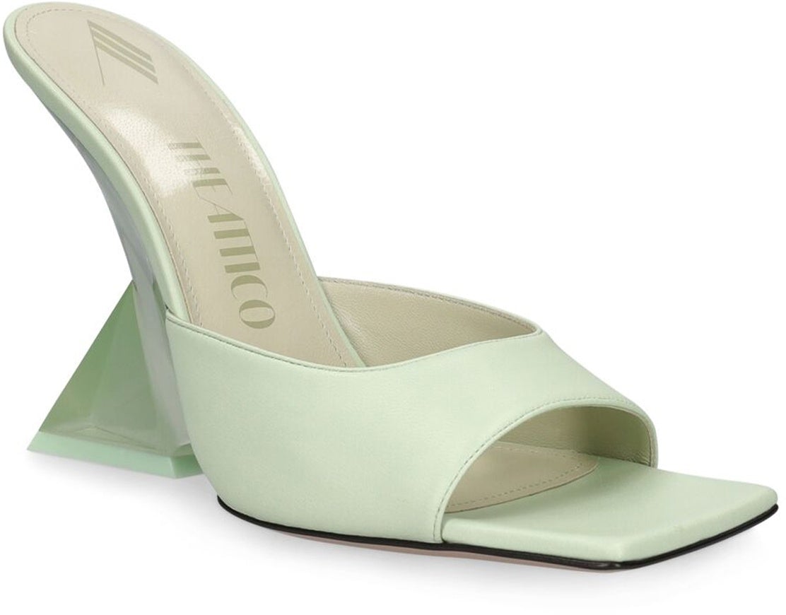 The Attico The Attico Cheope 105 Leather Sandals Groen