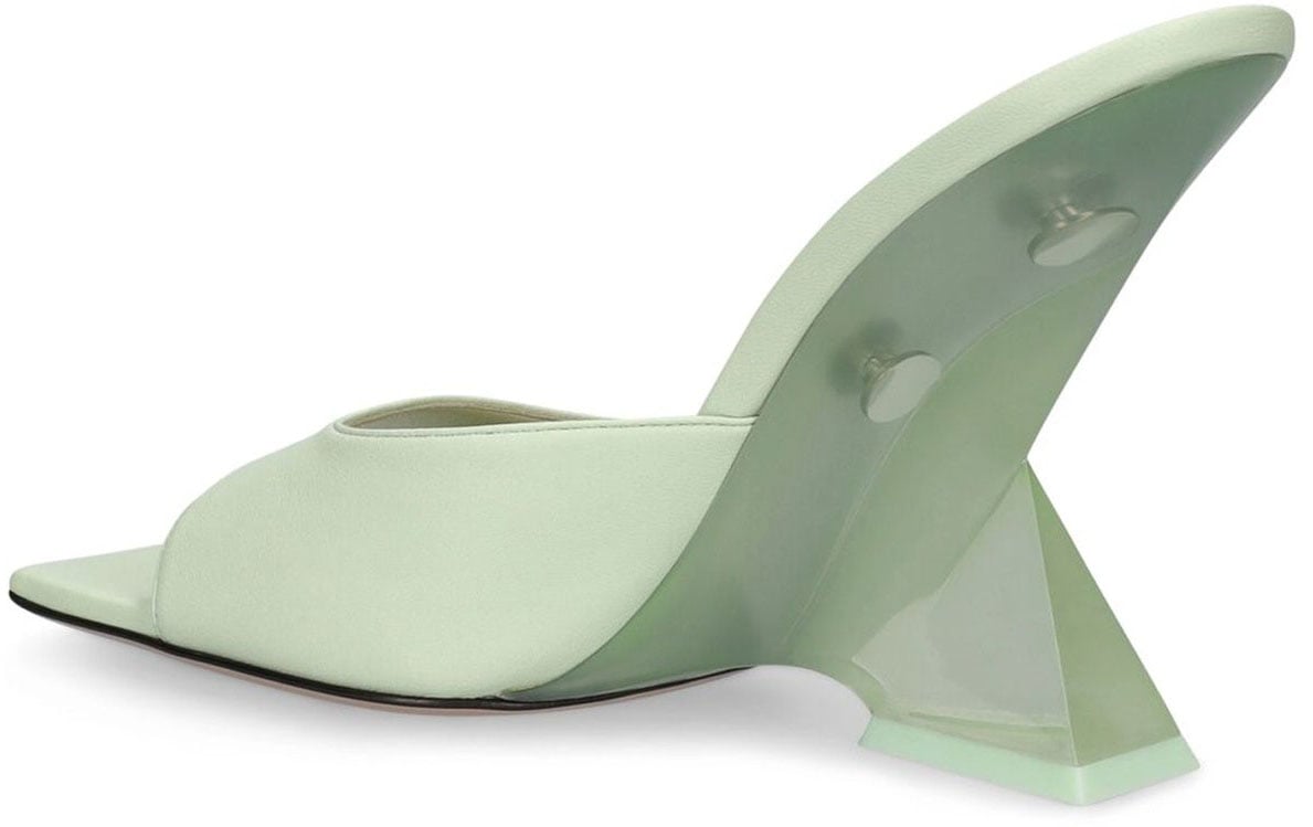 The Attico The Attico Cheope 105 Leather Sandals Groen