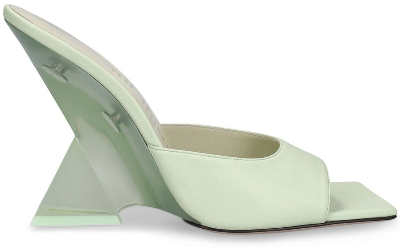 The Attico The Attico Cheope 105 Leather Sandals Groen