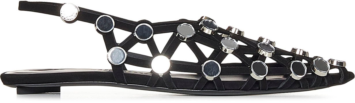 The Attico The Attico Flat Shoes Black Zwart