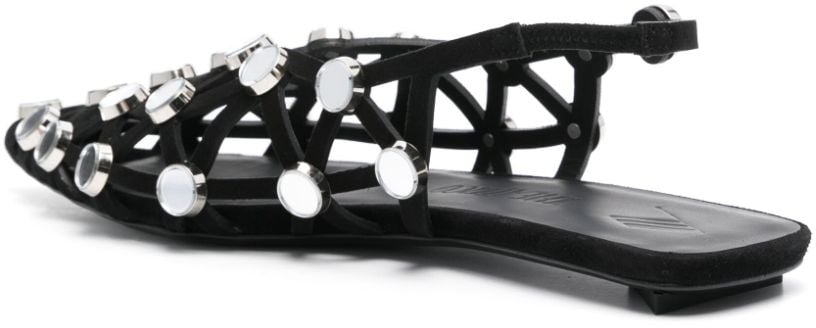 The Attico Flat Shoes Black Zwart