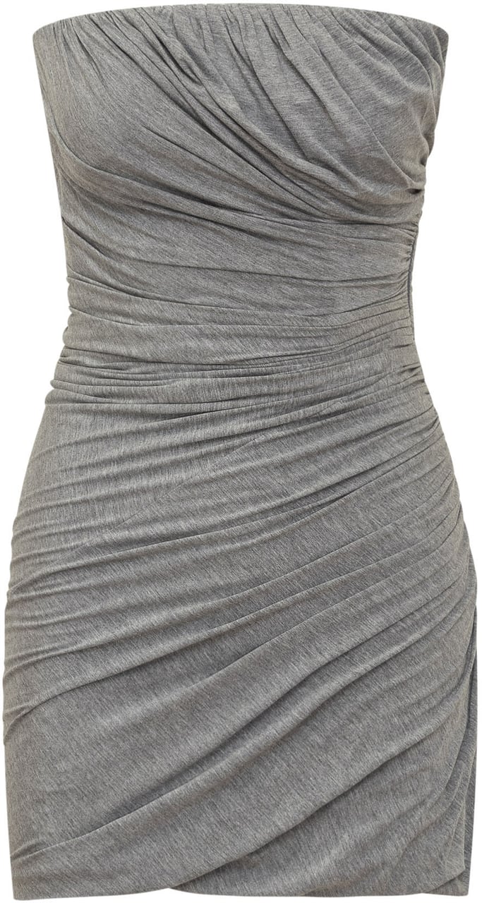 The Attico Abito Mini Jersey Grijs