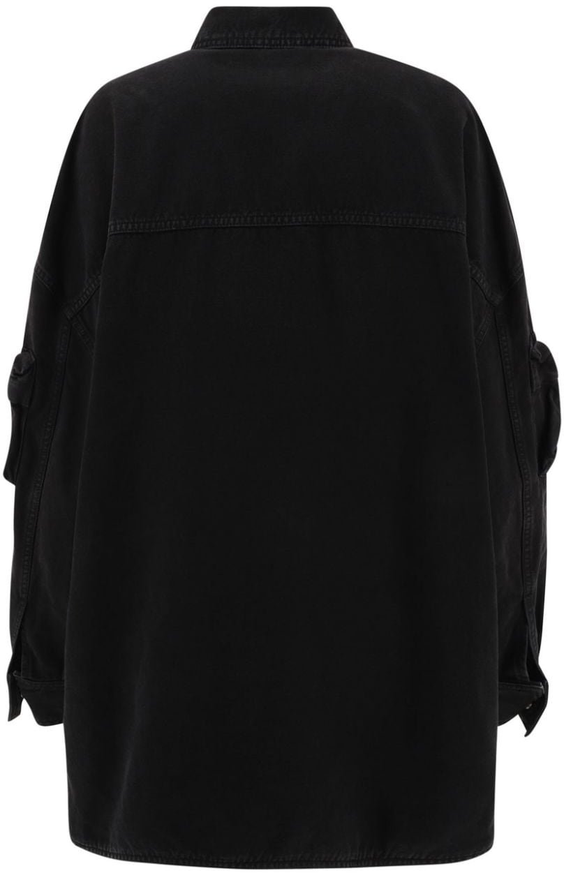 The Attico Coats Black Zwart