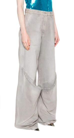 The Attico Pantaloni Lunghi Vintage Grey Grijs