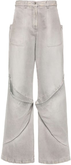 The Attico Pantaloni Lunghi Vintage Grey Grijs