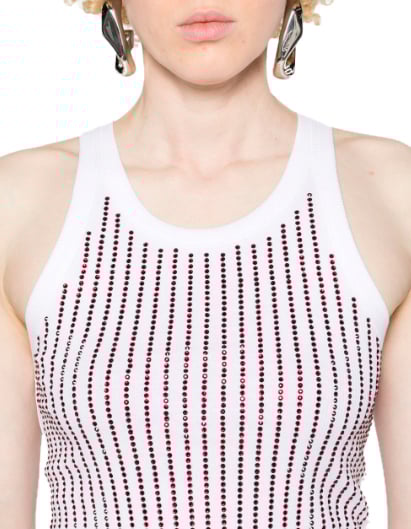 The Attico Top White/red Wit