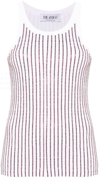 The Attico Top White/red Wit