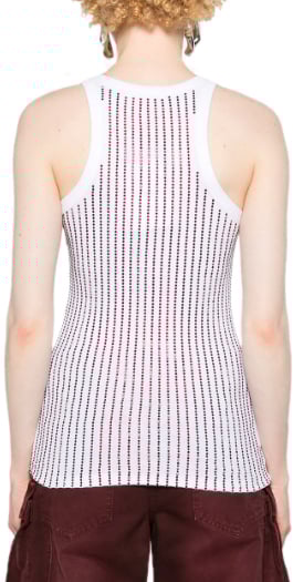 The Attico Top White/red Wit