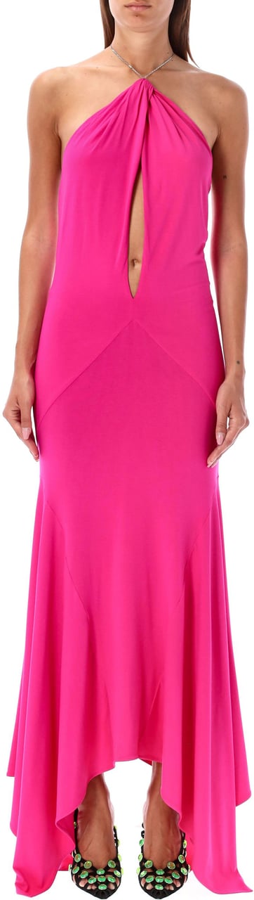 The Attico Long jersey dress Paars