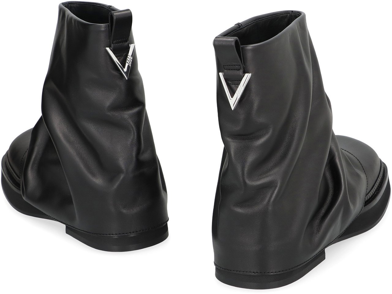 The Attico Mini Robin Combat leather boots Zwart