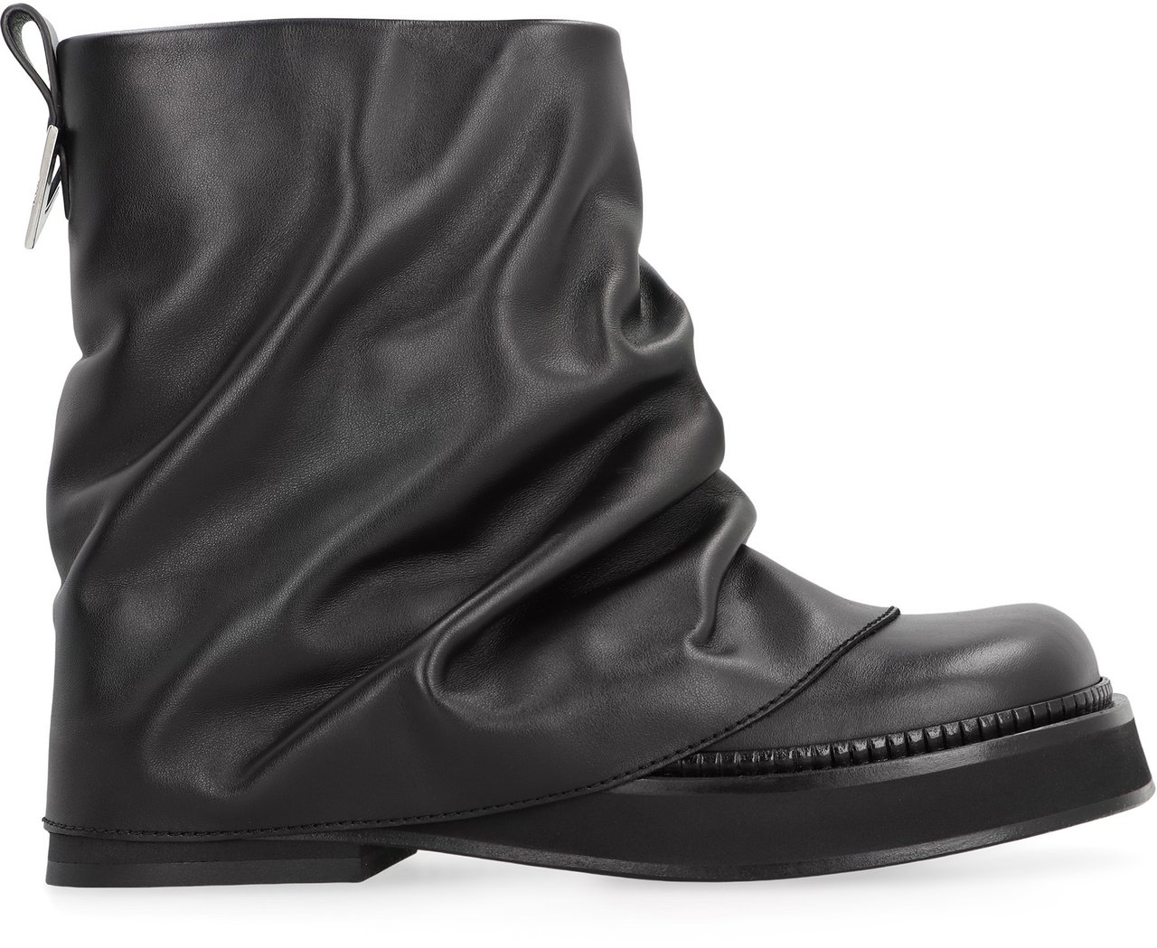 The Attico Mini Robin Combat leather boots Zwart