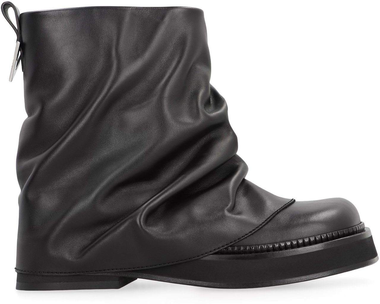 The Attico Mini Robin Combat leather boots Zwart