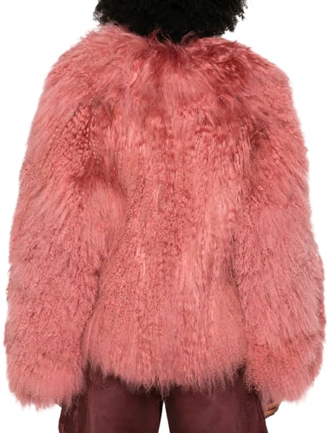 The Attico Short Coat Vintage Rose Roze