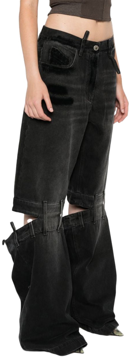 The Attico Jeans Black Donkergrijs