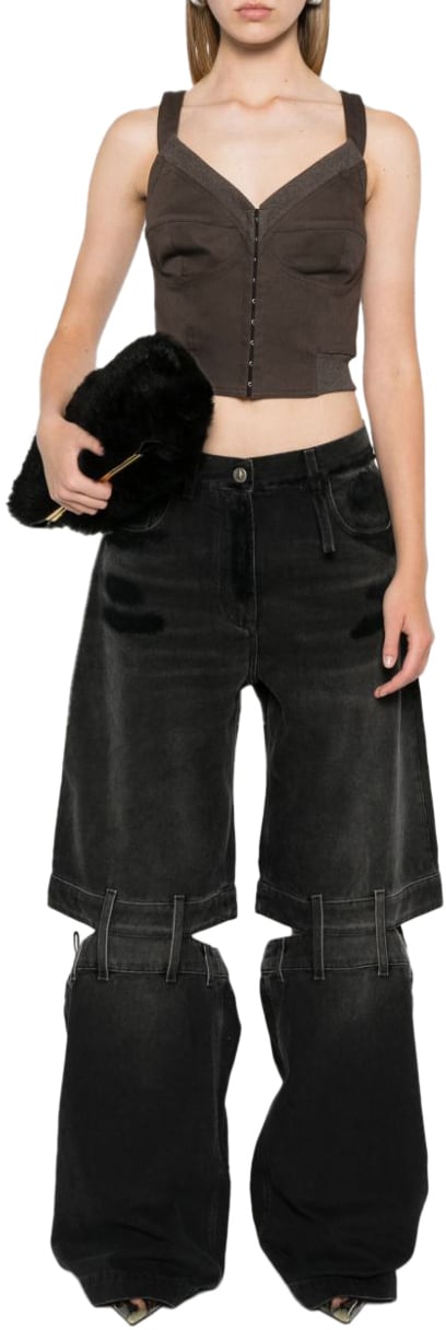 The Attico Jeans Black Donkergrijs