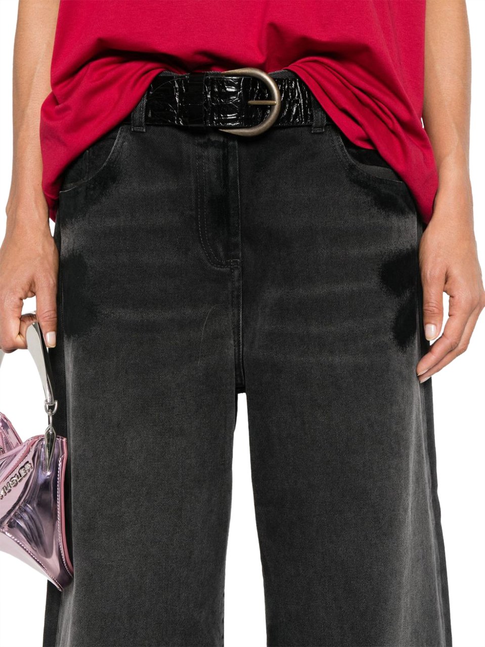 The Attico Jeans Black Zwart