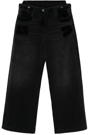 The Attico Pantaloni Lunghi Black Zwart