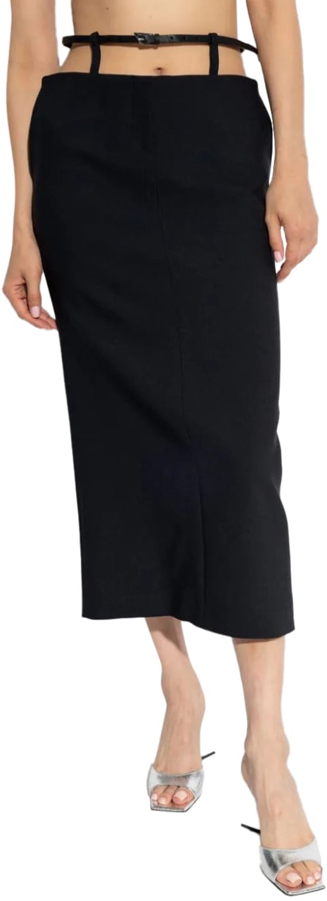 The Attico Gonna Midi Zwart