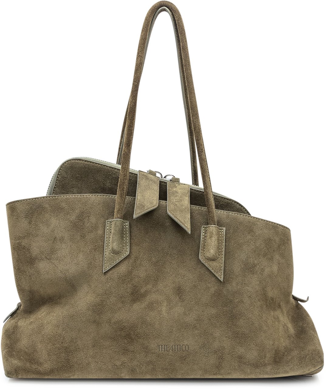 The Attico Borsa Shopper Morbida con Doppio Manico Taupe