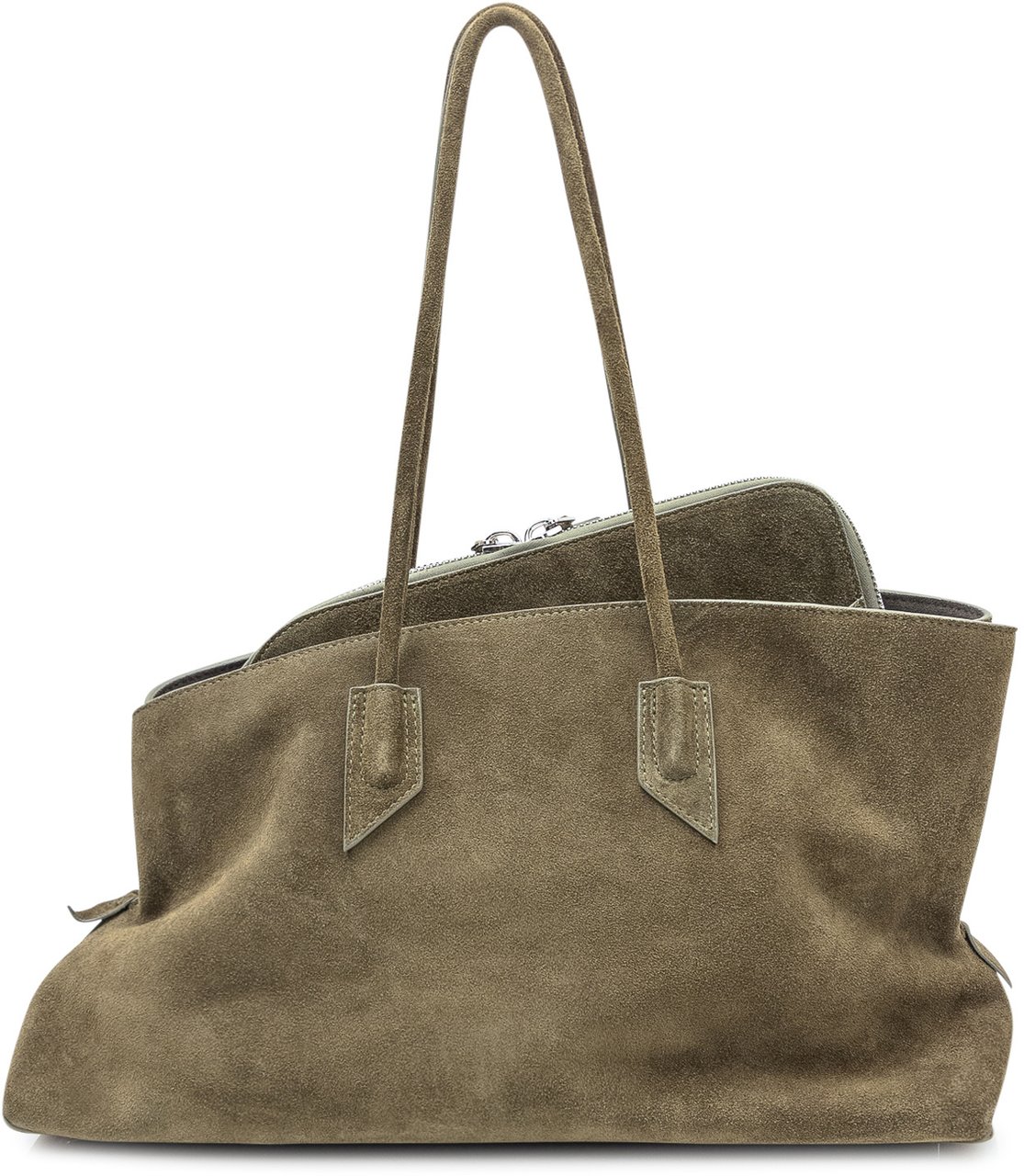 The Attico Borsa Shopper Morbida con Doppio Manico Taupe
