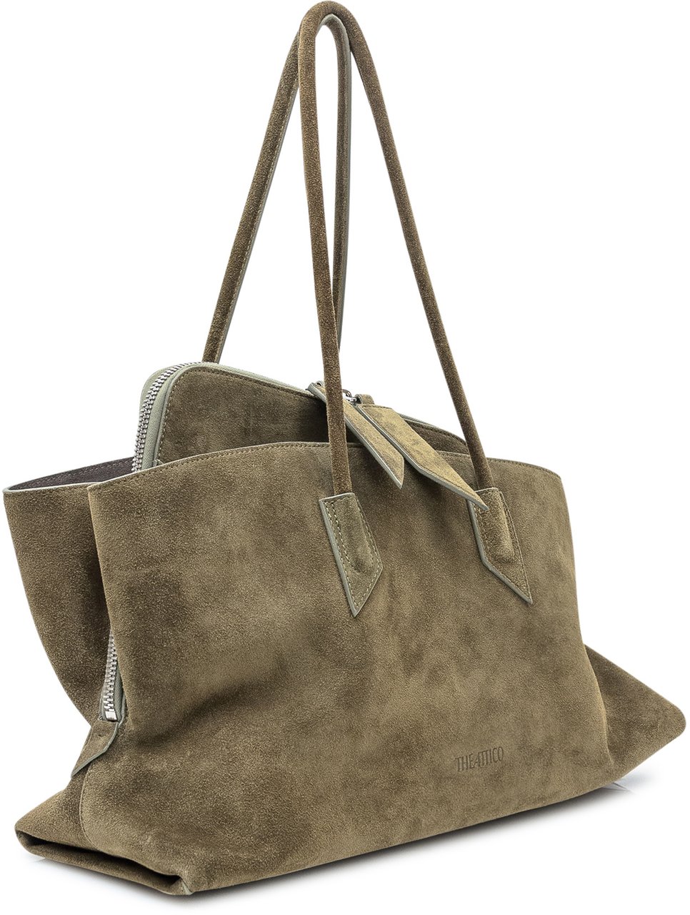 The Attico Borsa Shopper Morbida con Doppio Manico Taupe