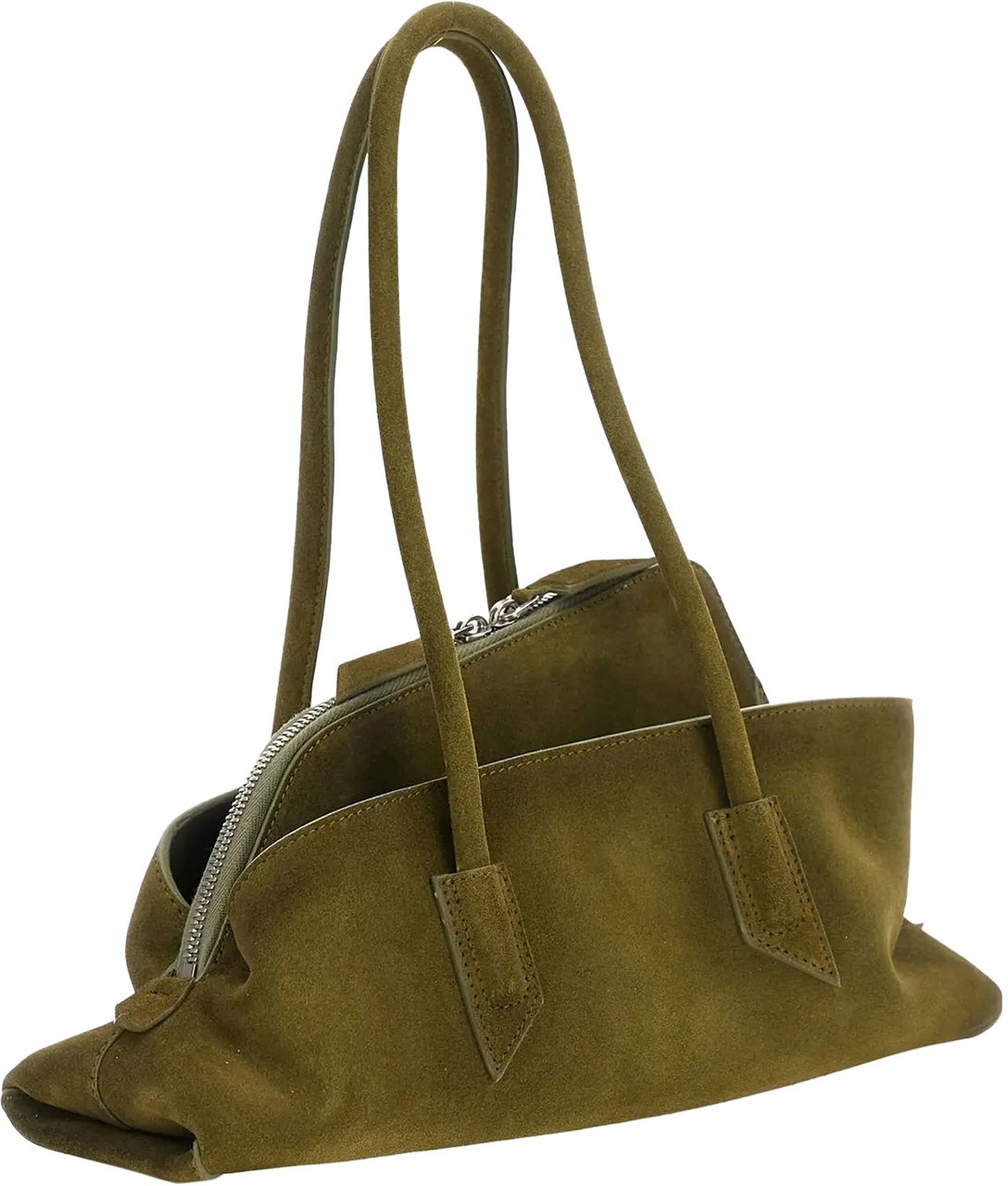The Attico La Passeggiata Top Handle Small Khaki Groen