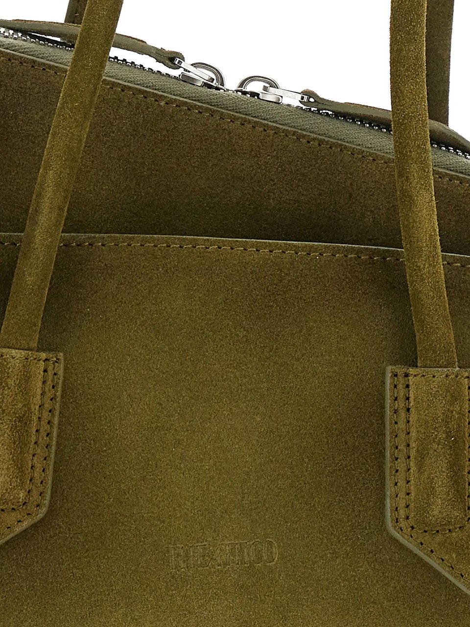 The Attico La Passeggiata Top Handle Small Khaki Groen