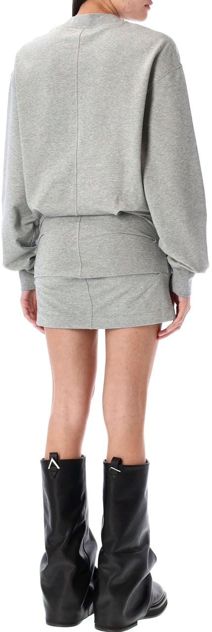 The Attico Fllece Mini Dress Grigio Grijs
