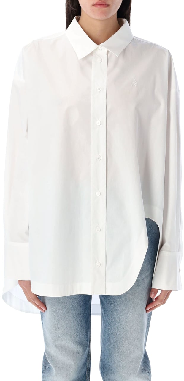The Attico Diana Shirt Popeline Bianco Wit