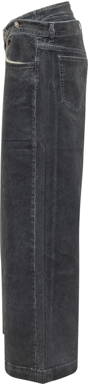 The Attico Pantaloni Logo Canvas Zwart