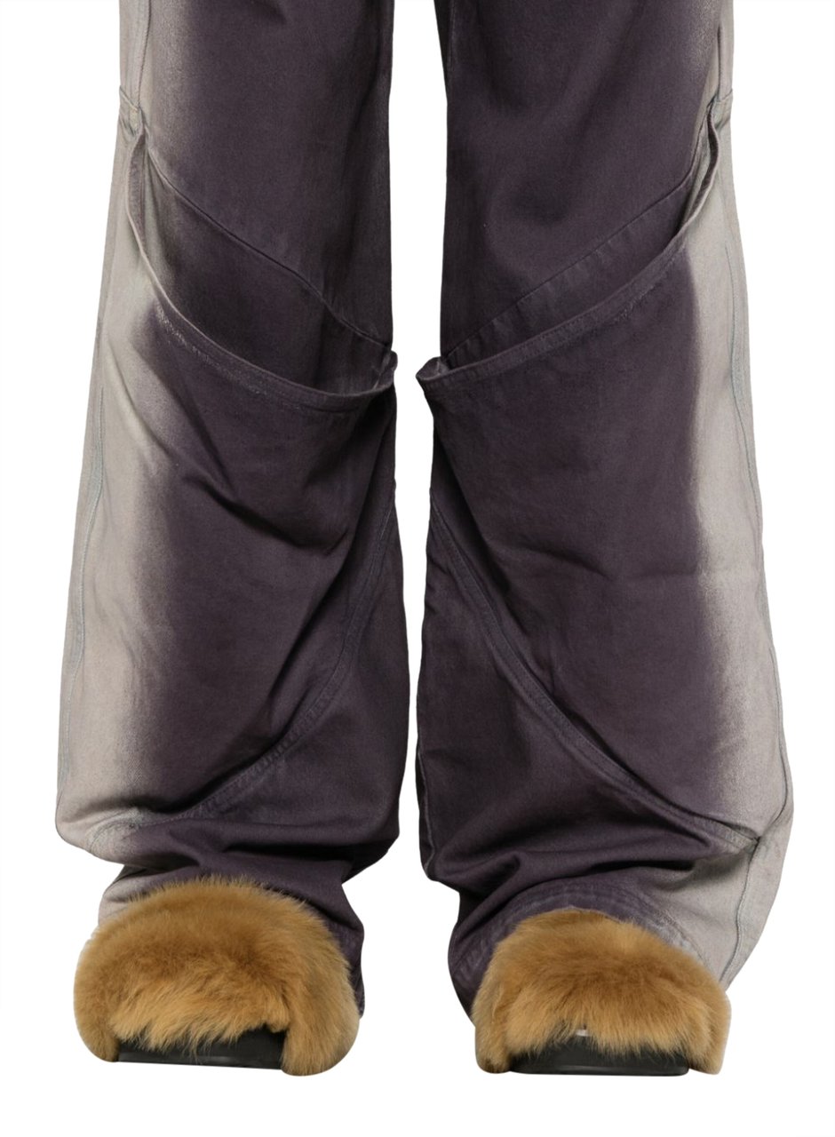 The Attico Long Pant Purple/white Wit