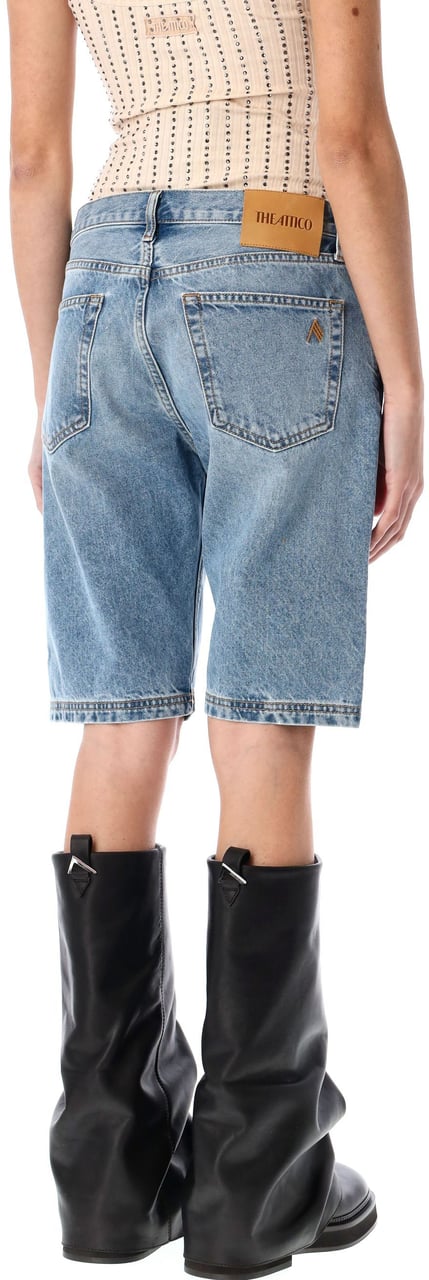 The Attico Boyfirend Short Blu Blauw