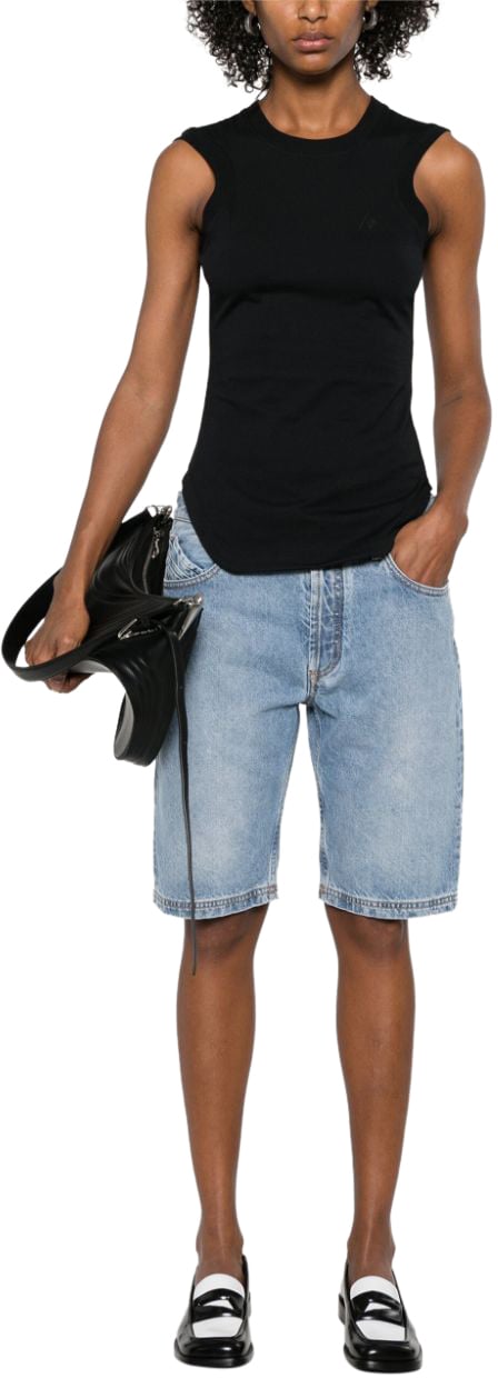 The Attico Shorts Clear Blue Blauw