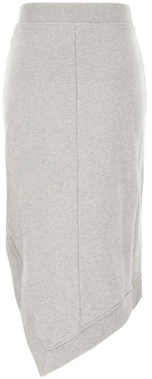 The Attico Midi Skirt Fleece Grigio Grijs