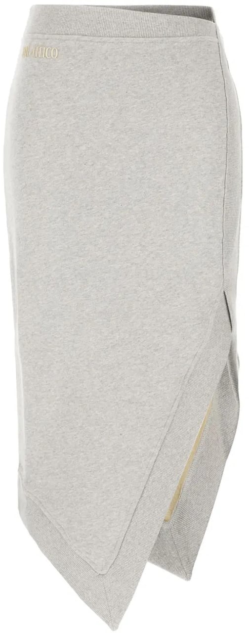 The Attico Midi Skirt Fleece Grigio Grijs