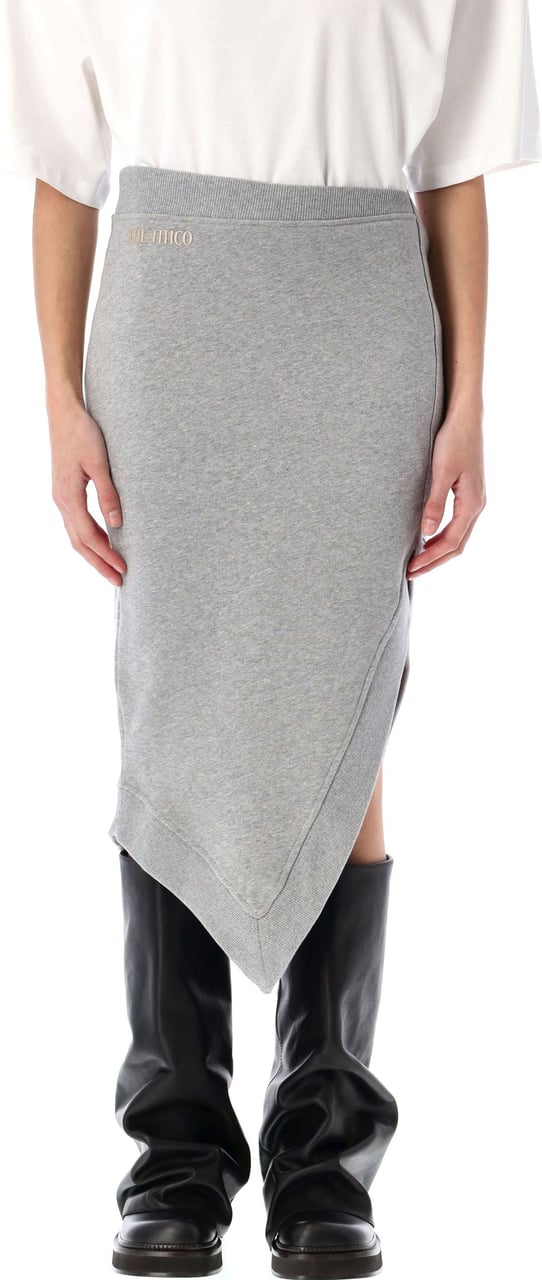 The Attico Midi Skirt Fleece Grigio Grijs