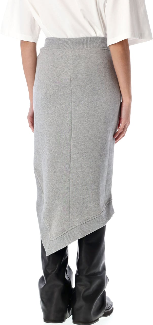 The Attico Midi Skirt Fleece Grigio Grijs