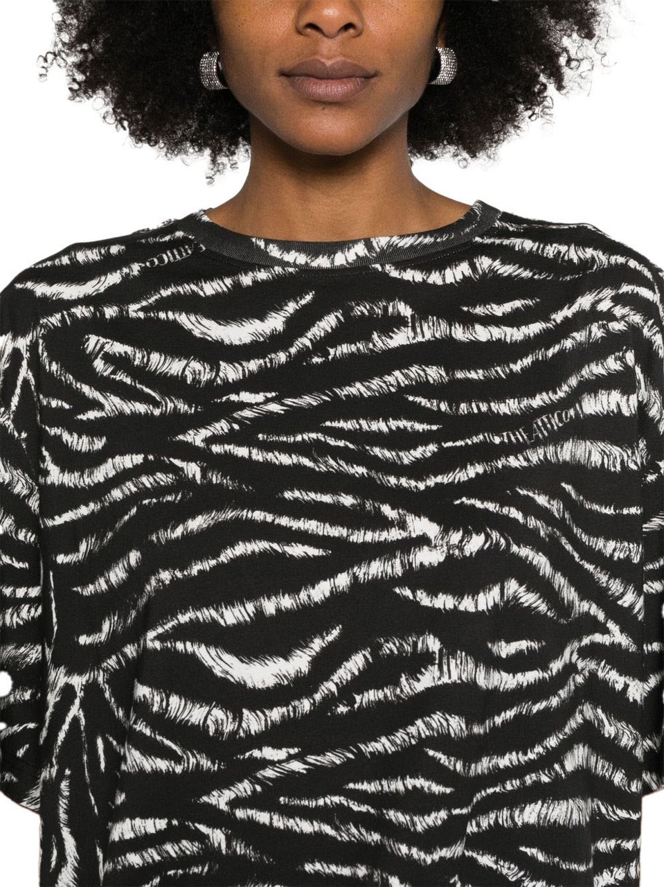 The Attico The Attico T-shirts And Polos Black Zwart