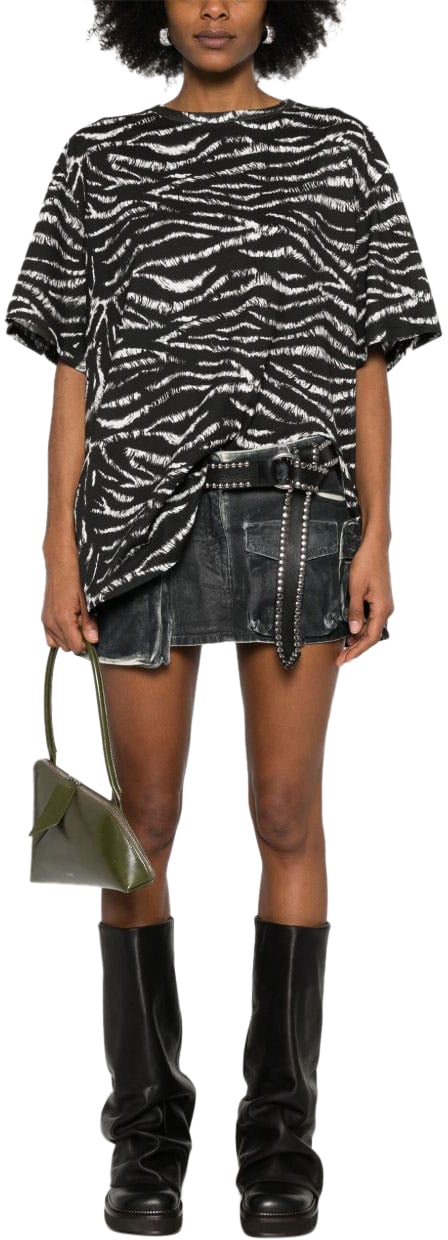 The Attico The Attico T-shirts And Polos Black Zwart