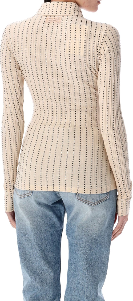 The Attico Shirt Strass Faded Ecru Divers