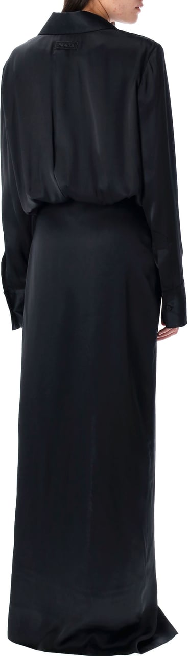 The Attico Long Dress Nero Zwart
