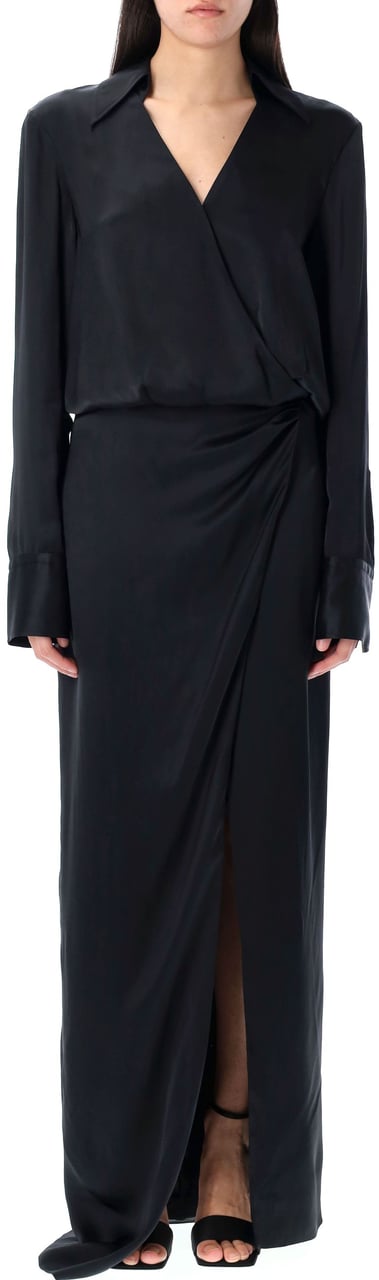 The Attico Long Dress Nero Zwart