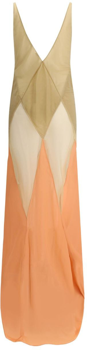 The Attico Dresses Beige Oranje