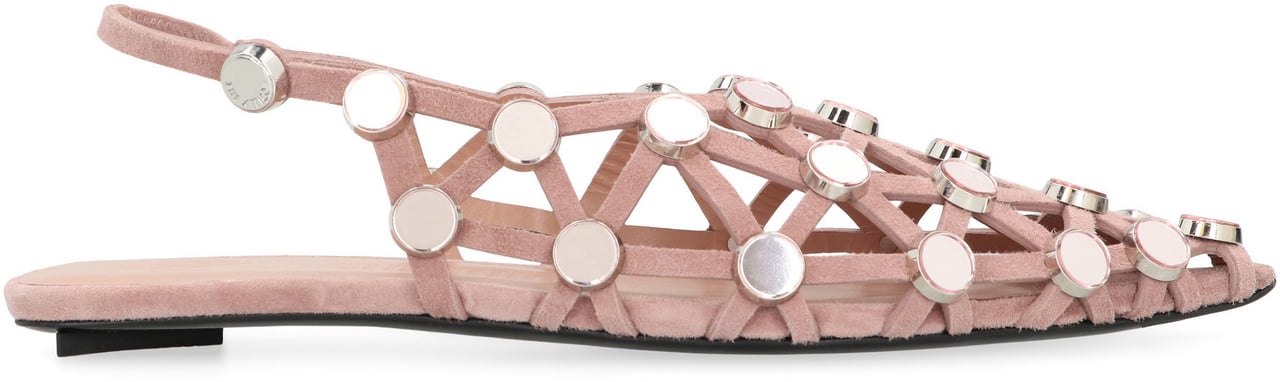 The Attico Ballet flats in suede Neutraal