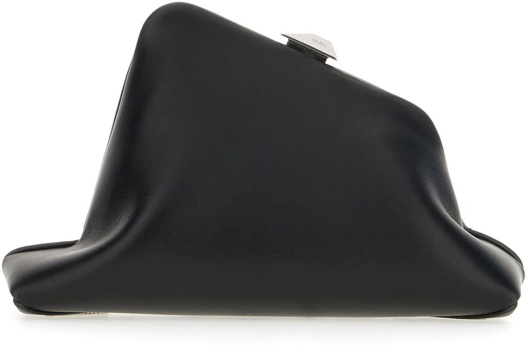 The Attico The Attico Black leather small Day Off clutch Zwart
