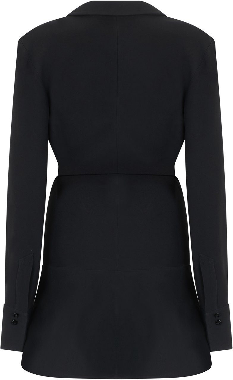 The Attico crepe chemisier dress Zwart