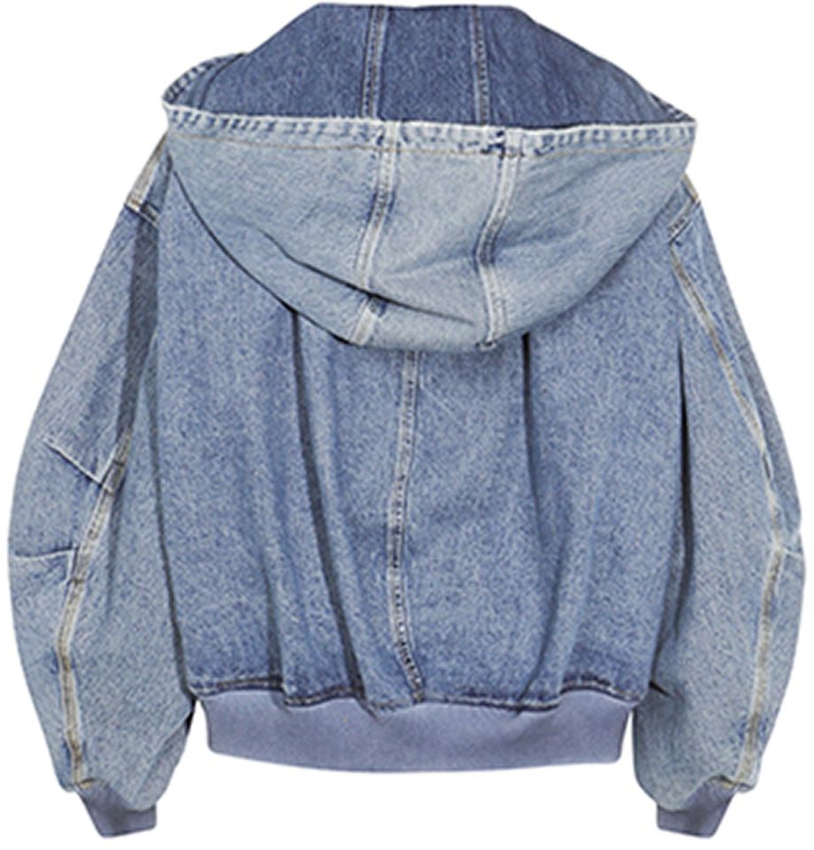 The Attico Coats Clear Blue Blauw