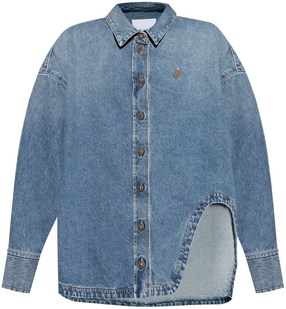 The Attico Shirts Clear Blue Blauw