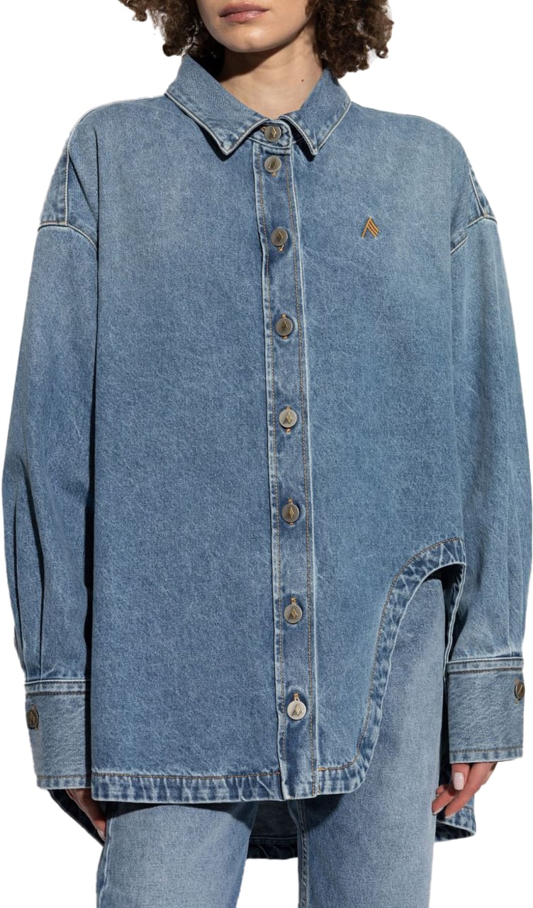 The Attico Shirts Clear Blue Blauw